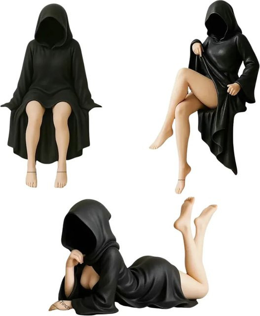 Bandai Halloween Gothic Königin Figur, 3-teiliges Set, Schwarz - Bild 1