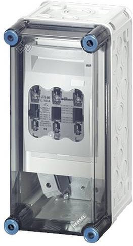 Hensel Sicherungshalter 2000188, 3-polig, 125A, 800V, Farbe: Weiß - Bild 1