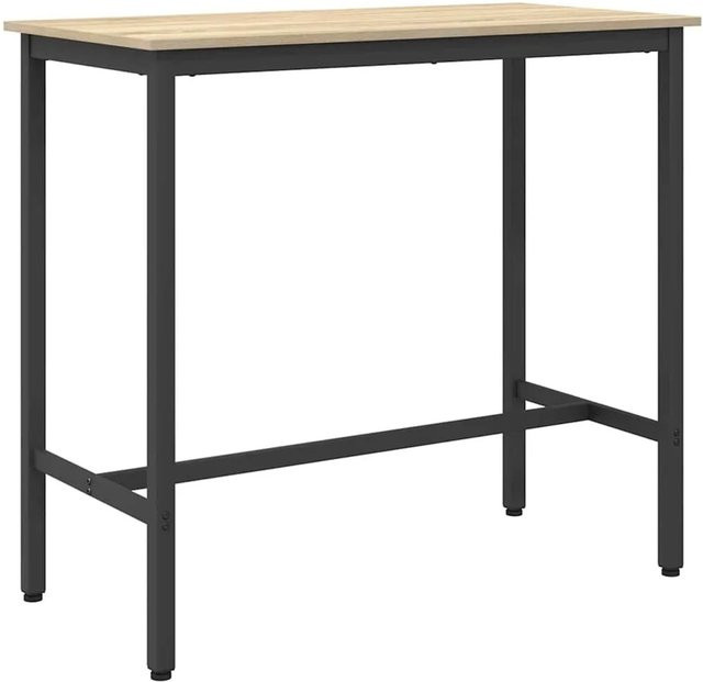vidaXL Tisch Sonoma-Eiche in Braun aus Holzwerkstoff und Stahl, B/T/H: 100 x 50 x 90,5 cm - Bild 1