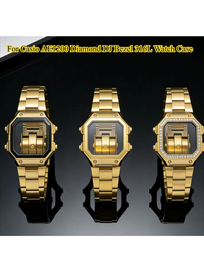 Casio Uhrenzubehör, Edelstahl, Diamant, Silber - Bild 2