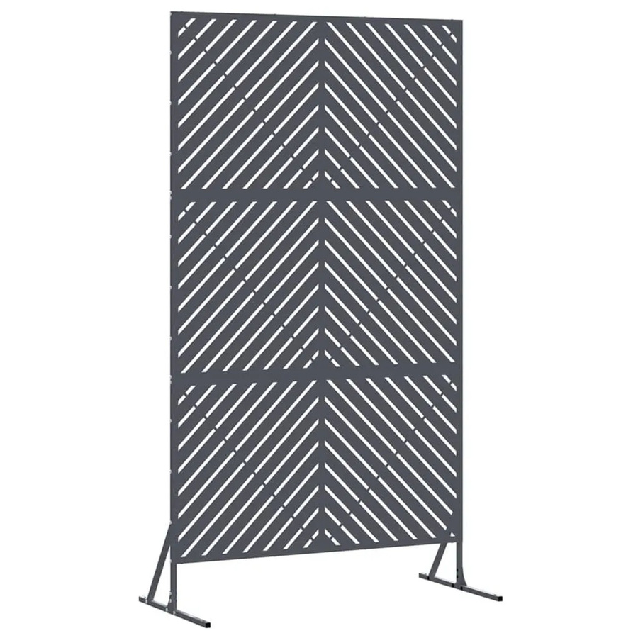 vidaXL Sichtschutz Paravent aus Stahl in Anthrazit, B/T/H: 100 x 50 x 180 cm - Bild 2