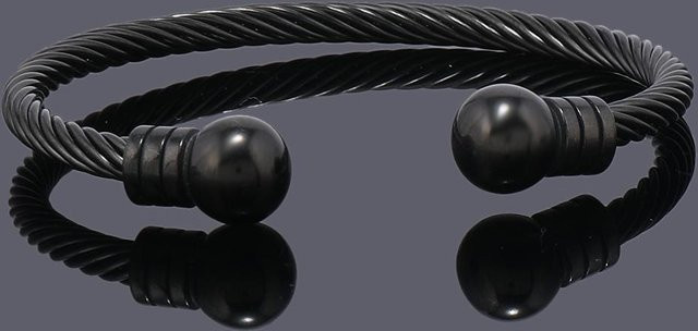 Rui Di Armreif Edelstahl, Schwarz, Unisex - Bild 1