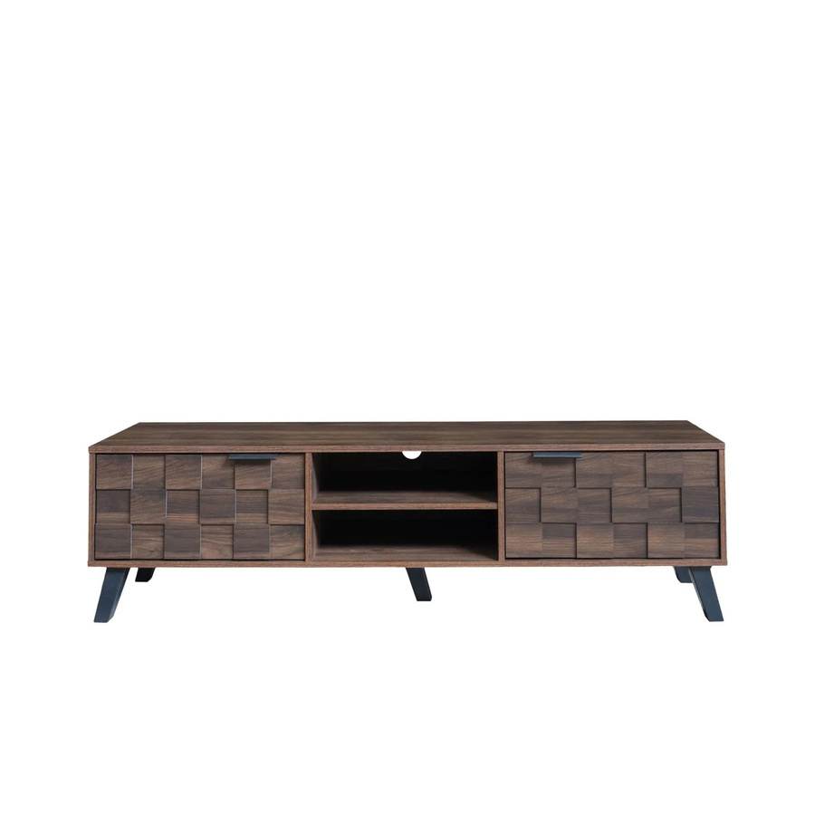 okwish TV Schrank in Braun mit Türen und offenen Fächern, B/T/H: 160,5 x 35,5 x 45 cm - Bild 2