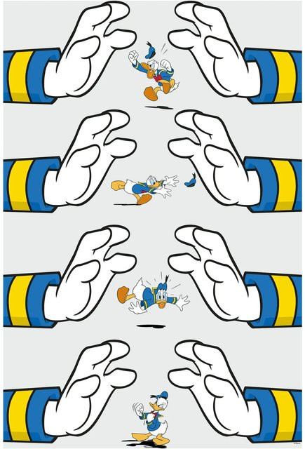 Komar Wandbild Donald Hands Paper Poster Multicolor B: 50 cm, H: 70 cm - Bild 1