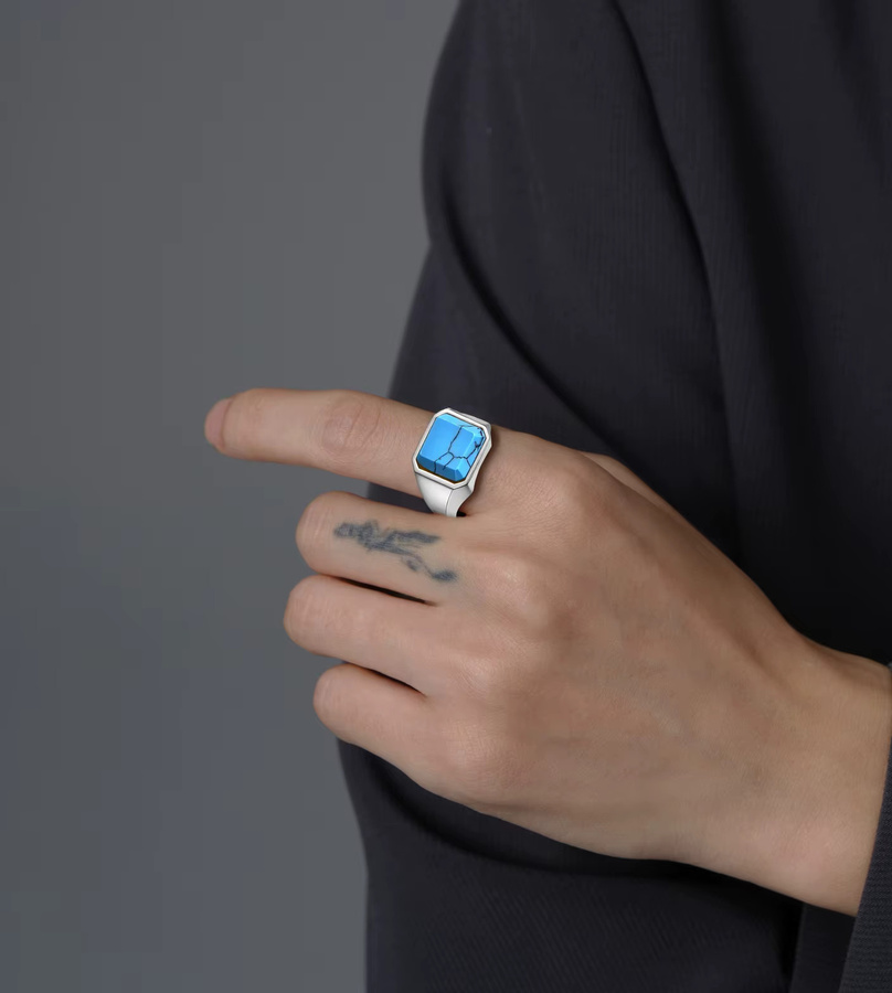 VQYSKO Edelstahlring, Diamant, Unisex - Bild 4