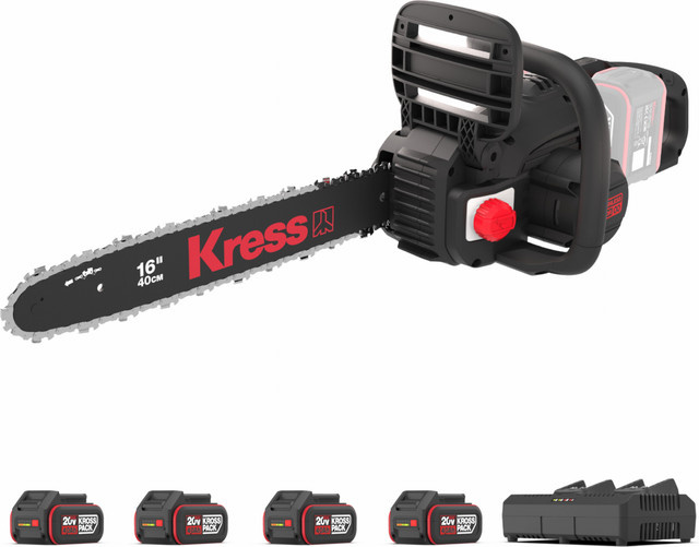 AkkuKettensäge KG347 40 V Komplettset mit 40 cm Schwert, 4 x 40 Ah Akkus und Doppelladegerät 4 A - Bild 1
