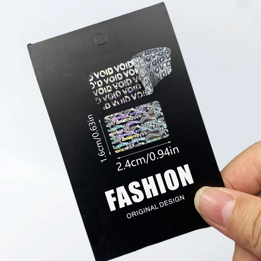1000 Stück Holographische Sicherheitssiegel VOID-Aufkleber in Silber und Multicolour als manipulationssichere Etiketten für Verpackungen und Geschenkboxen - Bild 2