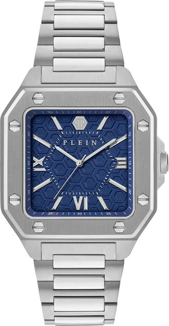 Philipp Plein Herrenuhr Plein Edge, Quarz, Edelstahl, Blau, 42 mm - Bild 1