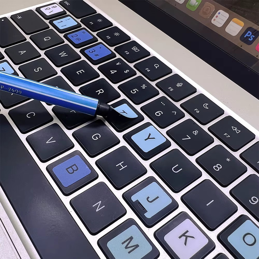 Bunte Universal-Tastaturaufkleber von SDYIGOE als Ersatzaufkleber für Computertastaturen - Bild 3