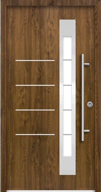 Splendoor Thermospace Sicherheits-Haustür Berlin Prime RC2 in Nussbaum mit Glaseinsatz, Farbe: Braun, B/H: 100 x 210 cm - Bild 1