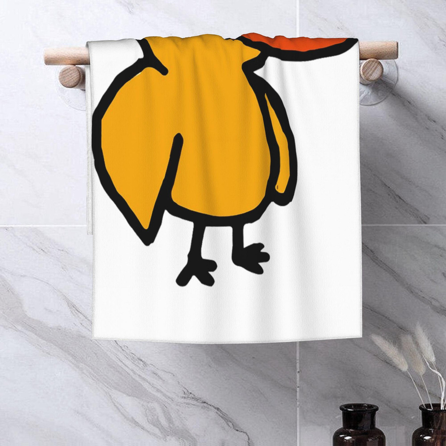 Saugfähiges Baumwollhandtuch mit Enten-Motiv, schnelltrocknend, Weiß/Mehrfarbig, B: 100 cm, H: 180 cm - Bild 2