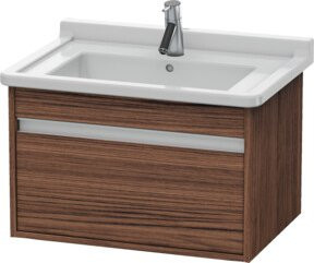 Duravit Waschtischunterschrank Ketho in Nussbaum Dunkelbraun, wandhängend mit 1 Auszug, Breite: 65 cm, Tiefe: 45,5 cm, Höhe: 41 cm - Bild 1