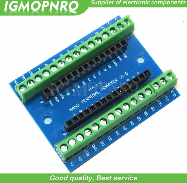 Standard-Terminal-Adapter Platine für Nano 3.0 AVR ATmega328P Modul Erweiterungs- und Schutzmodul in Blau - Bild 1
