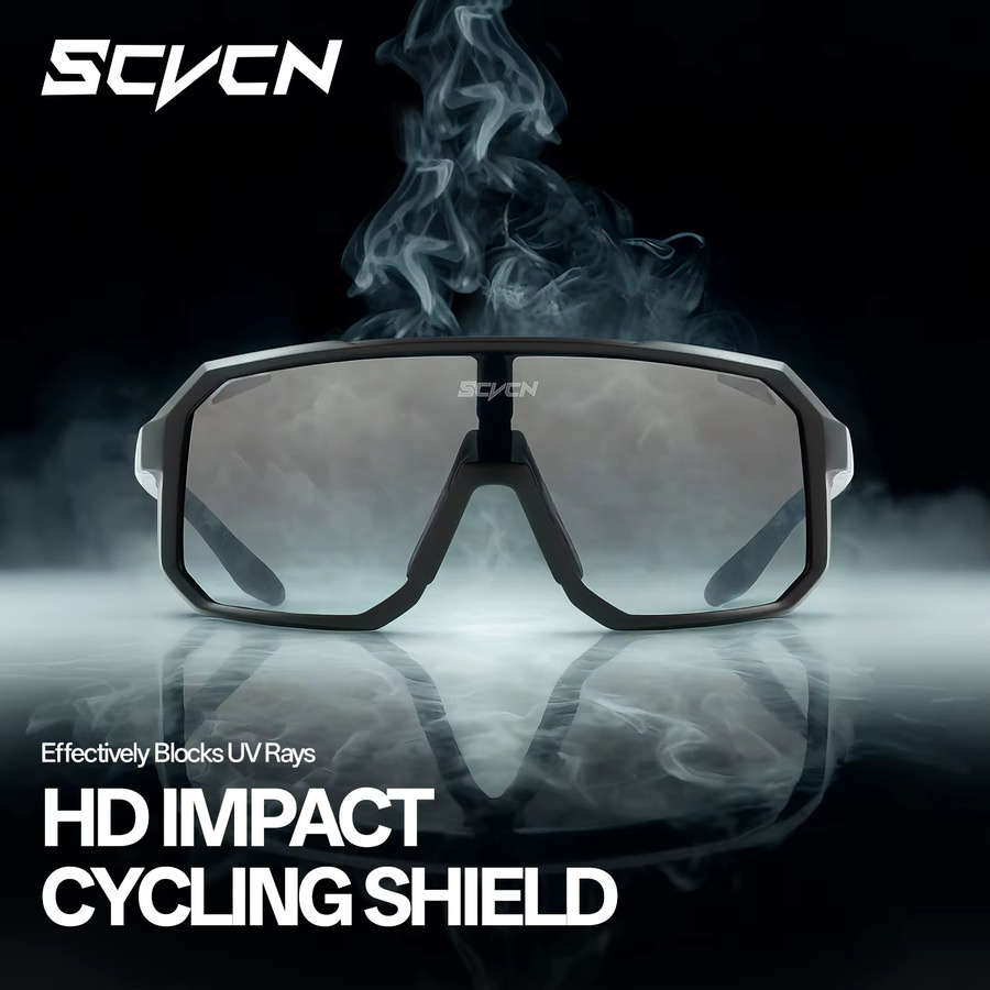 SCVCN Sportsonnenbrille, Unisex, Vollrand, Kunststoff - Bild 4