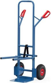 Fetra Stuhlkarre B1335L mit Luftbereifung in Blau, Tragkraft 300 kg, Schaufel: 25 x 32 cm - Bild 1