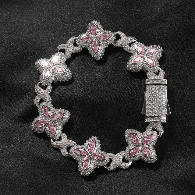 LOVE&NAME Armband, Blumen-Zirkon, mehrfarbig, Damen - Bild 1