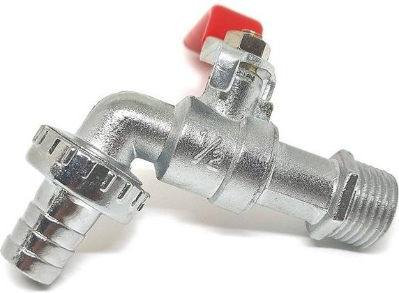 Hoeaden Messing-Gartenarmatur für IBC-Tanks mit 1/2 Zoll Anschluss und Schlauchstutzen in Gold - Bild 1
