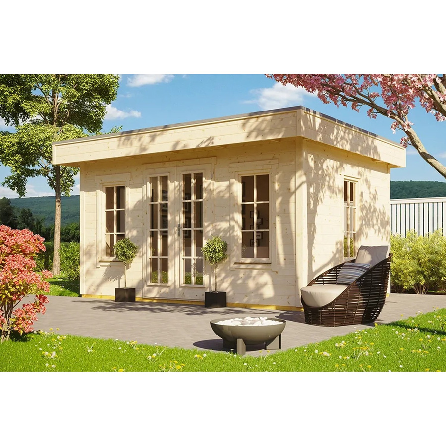Skan Holz Gartenhaus Basel 2 aus Holz in Braun, B/H/T: 460 x 255 x 380 cm - Bild 2