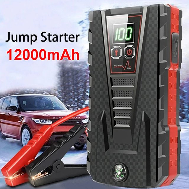 Lpnove Tragbares Auto-Starthilfegerät mit 12000mAh und 5000A Spitzenleistung, 12V Notfallbatterie und Powerbank für Öl- und Dieselautos - Bild 1