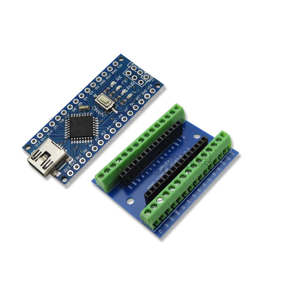 Nano V 3.0 Controller Terminal Adapter Erweiterungskarte Nano IO Shield für Arduino AVR Atmega328p in Blau - Bild 2