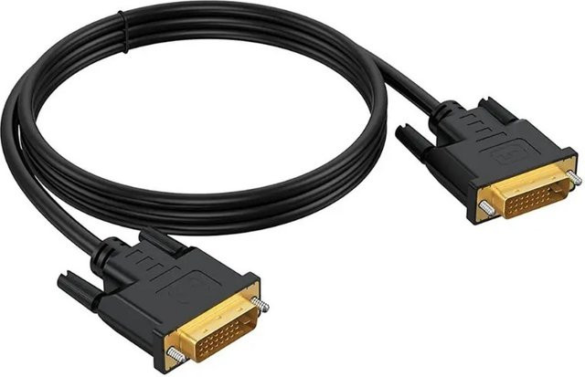 Wsellda DVI-auf-DVI-Kabel 24+1 Pin in Schwarz, Länge: 1,5 m - Bild 1