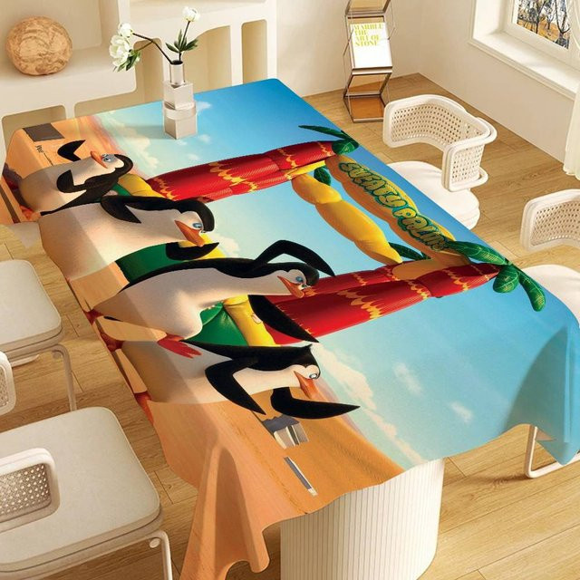 Potdemiel Tischdecke P-Pinguine Motiv, Mehrfarbig, B/H: 150 x 170 cm - Bild 1