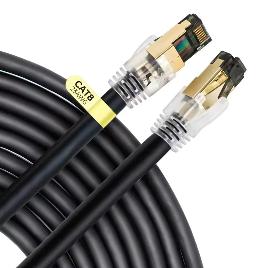 Cat 8 Ethernet LAN-Kabel in Schwarz mit 40 Gbit/s und 2000 MHz für Hochgeschwindigkeits-Netzwerke - Bild 3
