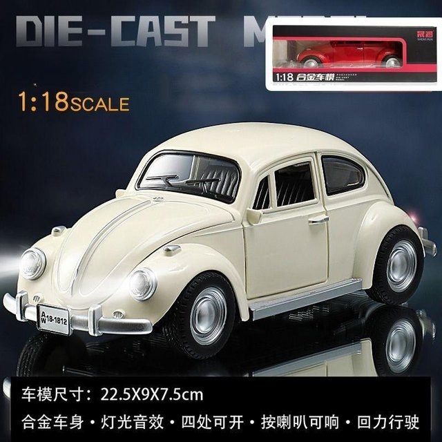 Linyi toy car 1955 Käfer Oldtimer, Spielzeugauto, 1:18, mit Ton und Licht, ab 14 Jahre - Bild 1