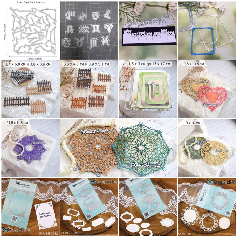 Weihnachten Scrapbook Papier und Metall Stanzformen Set für DIY Bastelarbeiten und Karten Gestaltung - Bild 1