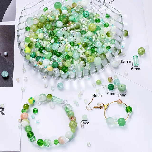 Glasperlen, Bunte Kristallperlen, 50g, Unisex - Bild 1