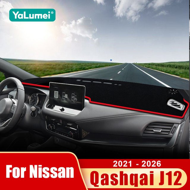 YaLumei Sonnenschutzabdeckung für Nissan Qashqai J12 E-Power (2021-2026), Armaturenbrett Matte in Schwarz - Bild 1