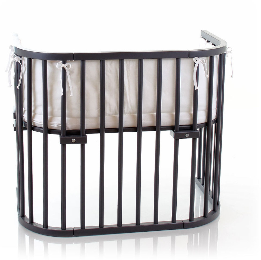 babybay Beistellbett Maxi aus Buchenholz in Schiefergrau lackiert - Bild 1