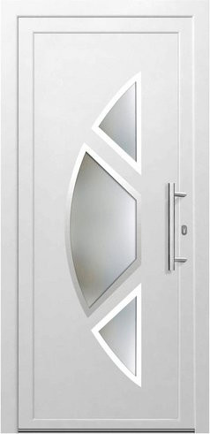 KNOCK Kunststoff-Haustür EUROPA in Weiß mit Glaseinsatz, modern, Rechtsanschlag, Höhe: 200,0 cm, Breite: 100,0 cm - Bild 1
