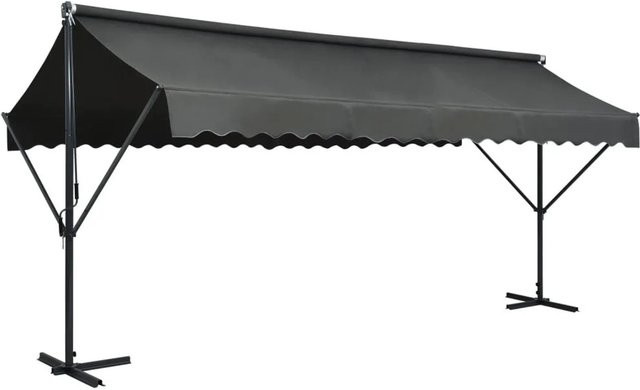 vidaXL Freistehende Markise in Anthrazit mit Polyesterbezug B/T/H: 500 x 300 x 300 cm - Bild 1