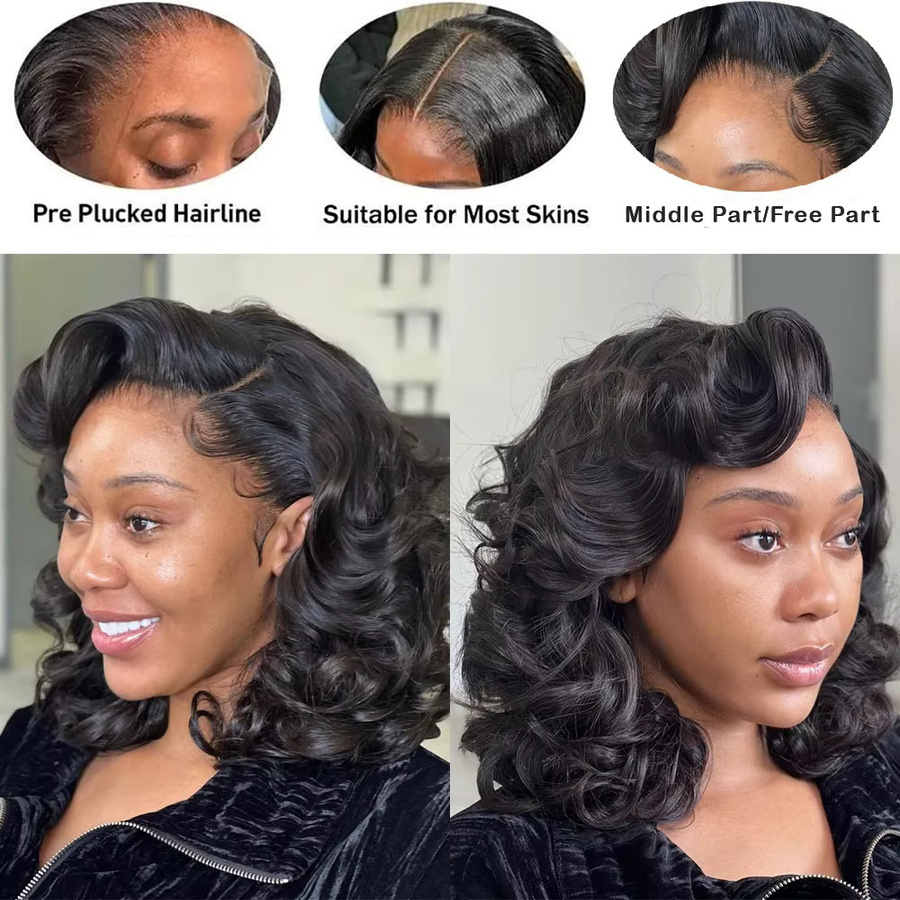 Youleas Loose Wave Perücke, 100% Echthaar, 250% Dichte, Damen - Bild 4