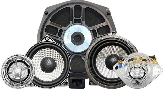 Autolautsprecher Horn für BMW X3 X4 F30 E90 F20 G30 G01 G05 X5 7-Serie als Bass-Mitteltöner und Subwoofer in Schwarz - Bild 1