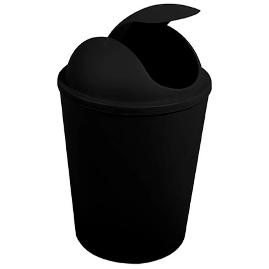 MSV Mülleimer Ako 5,5 mit Schwingdeckel, Schwarz, B/T/H: 30,5 x 20,0 x 1,0 cm - Bild 2