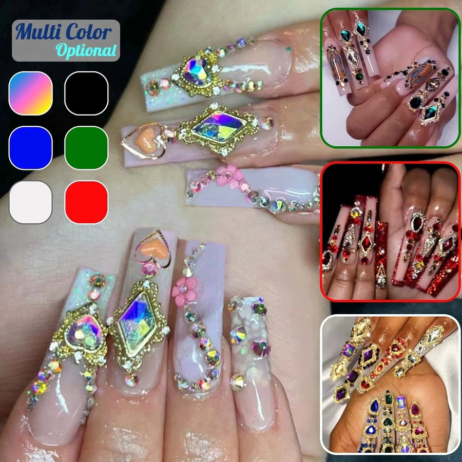 MAGT Nagelkunst Charms, Kristall-Nagelstapel, Herz, Glänzend - Bild 2