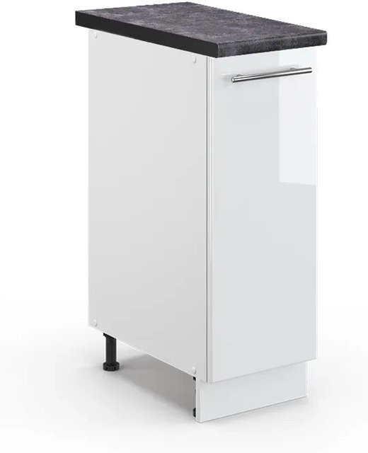 Vicco Apothekerschrank Fame-Line Wandmontage Weiß Hochglanz/Anthrazit B: 30 cm, H: 82 cm, T: 20,53 cm - Bild 1