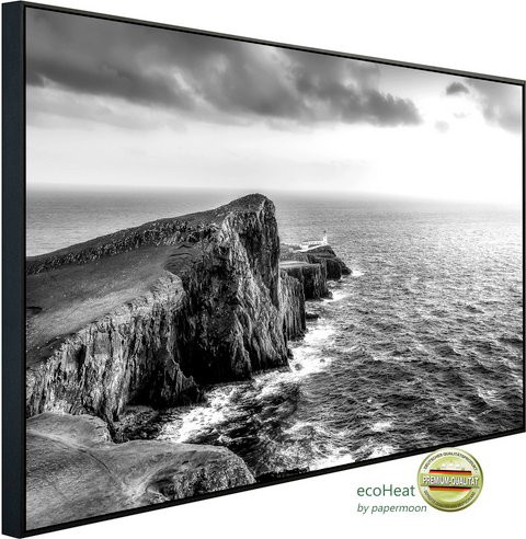 papermoon EcoHeat Infrarotheizung Landschaft Design in Schwarz und Weiss mit Matt-Effekt und App-Steuerung - Bild 1