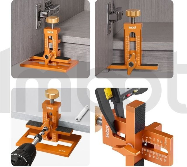 Imbot Schranktür-Montagehilfe Multifunktionales Fixierwerkzeug zur Schnellpositionierung für Schrank- und Kleiderschranktüren - Bild 1