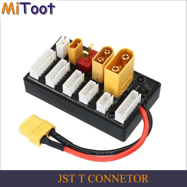 Mitoot Parallel-Ladeplatte mit XT30, XT60, XT90 und JST T-Steckern für Lipo-Akkus, kompatibel mit Imax B6 B6AC und ISDT Q6 Lite Ladegeräten - Bild 1