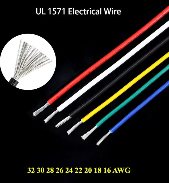 UL1571 Elektronischer Draht mit PVC-Isolierung aus verzinntem Kupfer für DIY-Projekte und LED-Verkabelungen in Grau oder Mehrfarbig - Bild 1