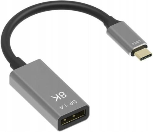 Zenwire ZC-4 USB-C auf DisplayPort Kabeladapter 1.4 in Grau für 8K, 5K und 4K mit 240Hz für Computer und Netzwerk - Bild 1