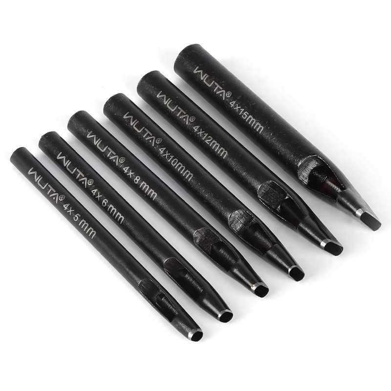Wuta Basic Series Leder-Längsstanzer in Schwarz für ovale Löcher an Gürteln und Uhrenarmbändern aus Metall - Bild 7