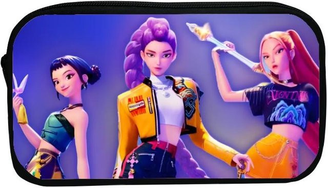 Huntrix K-POP Federmäppchen Demon Hunter Group Cartoon Schreibwaren-Etui für Grundschüler, Mehrfarbig - Bild 1