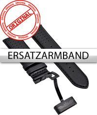 Perigaum Uhrenarmband Leder, schwarz, 24 mm - Bild 1