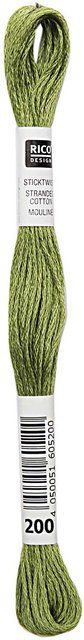 Rico Design Sticktwist aus Baumwolle, Grün, 8 m - Bild 1