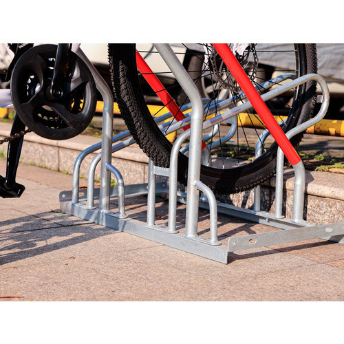 Schulte Regalwelt Fahrradparkständer für 4 Fahrräder, silberfarben, B/T/H: 140 x 82 x 93 cm - Bild 2