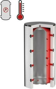 Flamco Pufferspeicher PS 3000 l, Farbe Weiß und Silber, mit Isolierung - Bild 1